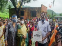 Foodgrain distribution at Anandwadi